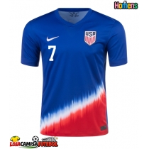 Camisa de Futebol Estados Unidos Giovanni Reyna #7 Equipamento Secundário Copa America 2024 Manga Curta